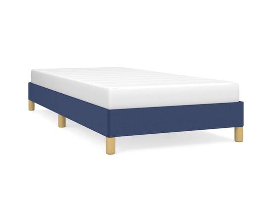 Cadru de pat, albastru, 100 x 200 cm, material textil, 2 image