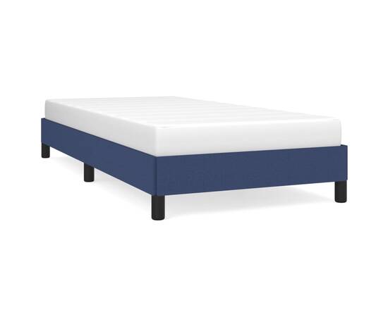 Cadru de pat, albastru, 80x200 cm, material textil, 2 image