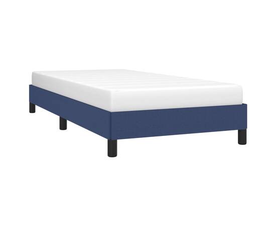 Cadru de pat, albastru, 80x200 cm, material textil, 3 image