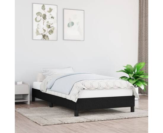 Cadru de pat, negru, 80x200 cm, material textil