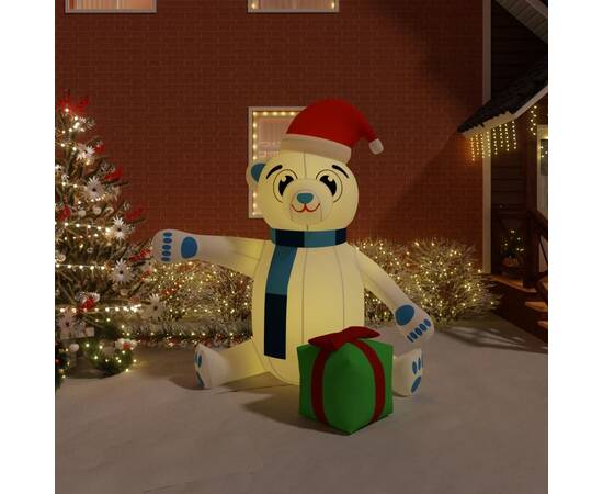 Ursuleț gonflabil de crăciun cu led, 240 cm