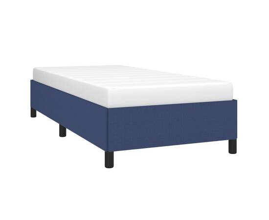 Cadru de pat, albastru, 80x200 cm, material textil, 3 image