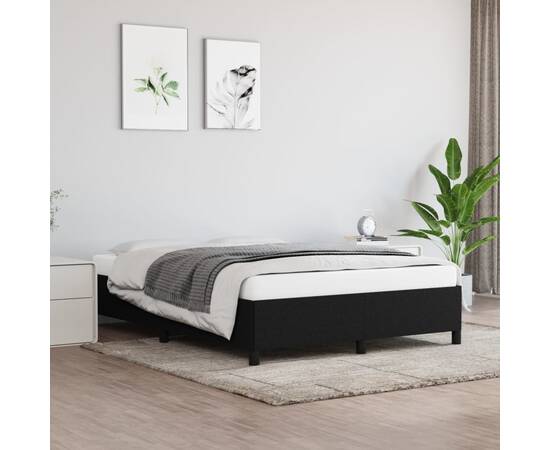 Cadru de pat, negru, 140x190 cm, material textil
