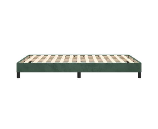 Cadru de pat, verde închis, 120x200 cm, catifea, 6 image