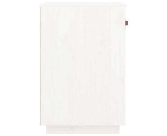 Dulap de birou, alb, 40x50x75 cm, lemn masiv de pin, 7 image