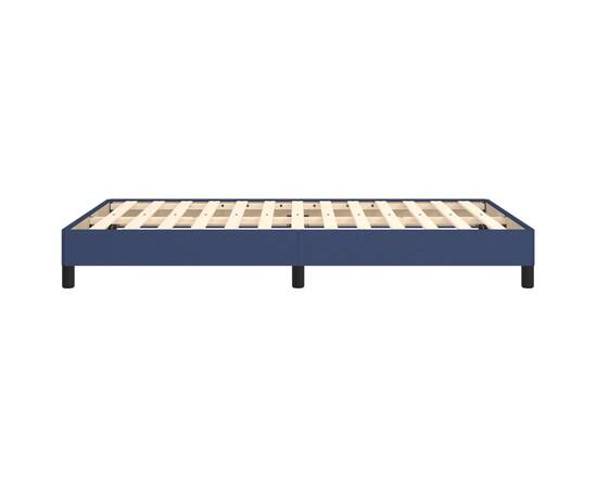 Cadru de pat, albastru, 120 x 200 cm, material textil, 6 image