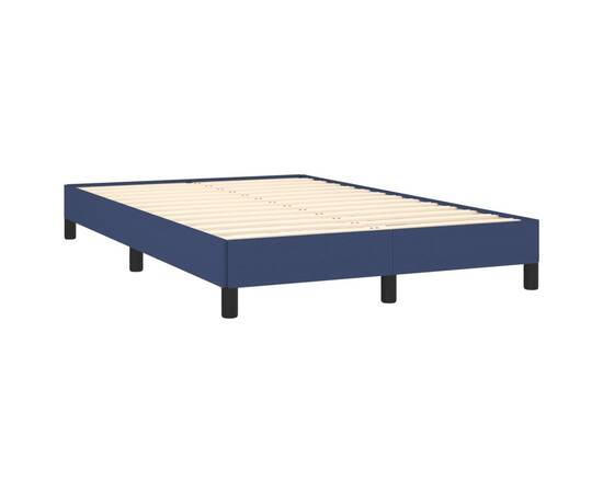 Cadru de pat, albastru, 120 x 200 cm, material textil, 4 image