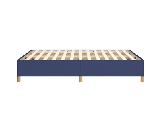 Cadru de pat, albastru, 140x190 cm, material textil, 6 image