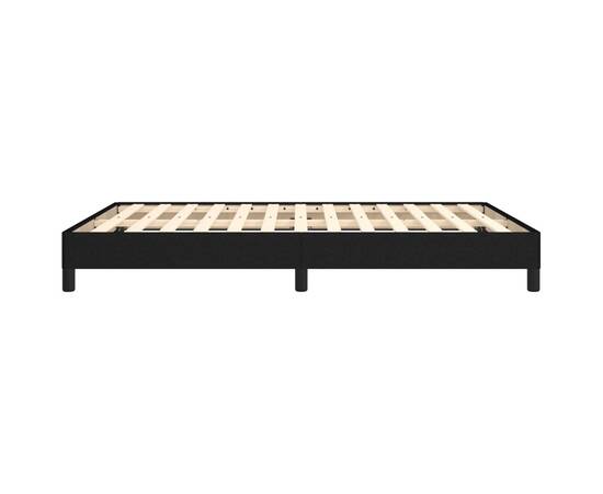 Cadru de pat, negru, 140x190 cm, material textil, 6 image