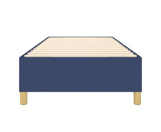 Cadru de pat box spring, albastru, 100x200 cm, textil, 5 image
