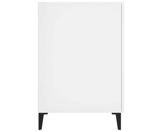 Birou, alb extralucios, 140x50x75 cm, lemn compozit, 7 image
