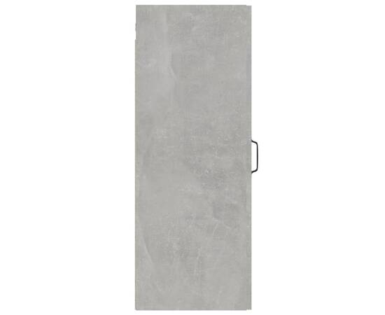 Dulap de perete suspendat, gri beton, 34,5x34x90 cm, 8 image