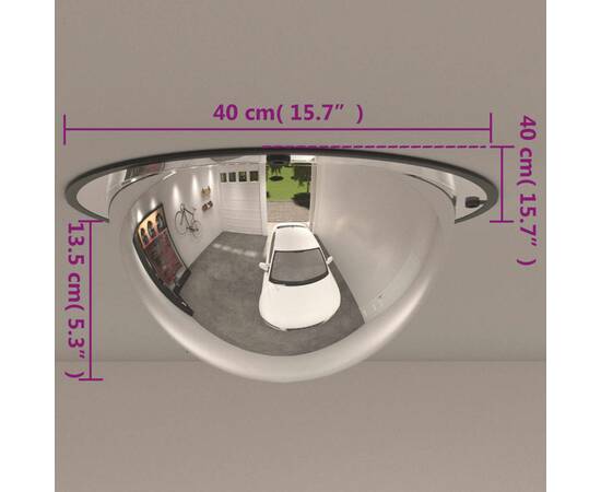 Oglindă de trafic cupolă completă, Ø40 cm, acril, 8 image