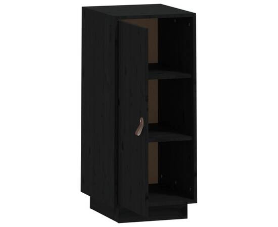 Servantă, negru, 34x40x75 cm, lemn masiv de pin, 4 image