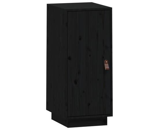 Servantă, negru, 34x40x75 cm, lemn masiv de pin, 2 image