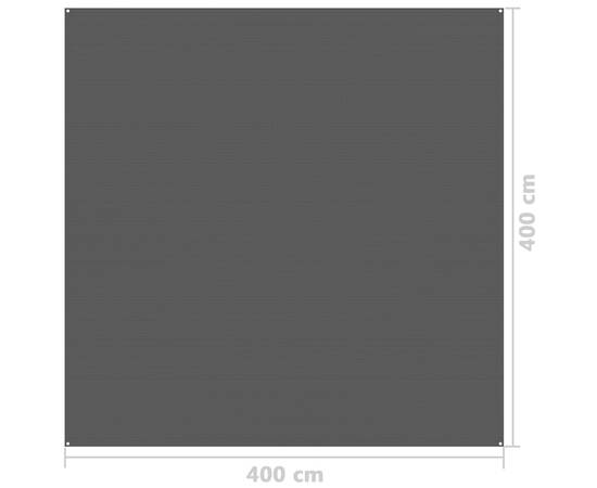 Covor pentru cort, antracit, 400x400 cm, 4 image
