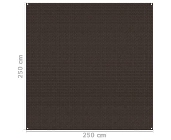 Covor pentru cort, maro, 250x250 cm, 4 image