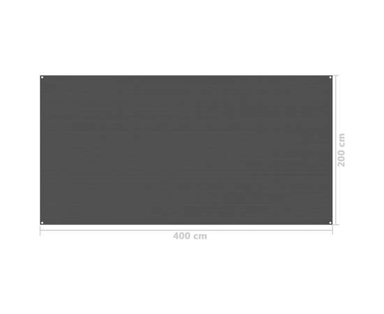 Covor pentru cort, negru, 200x400 cm, 4 image