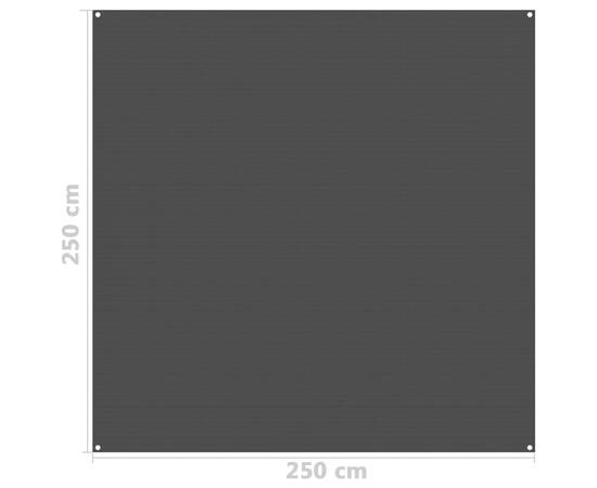 Covor pentru cort, negru, 250x250 cm, 4 image