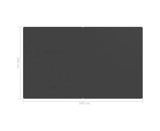 Covor pentru cort, negru, 300x500 cm, 4 image