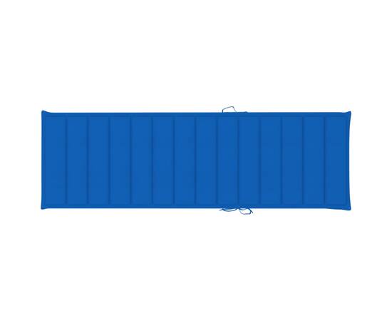 Pernă de șezlong, albastru regal, 200x60x3 cm, material textil, 2 image