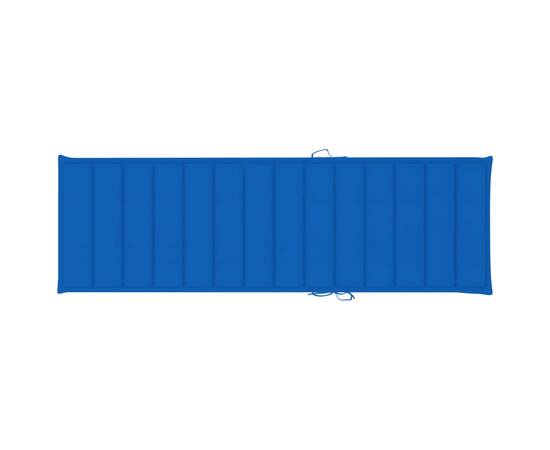 Pernă de șezlong, albastru regal, 200x70x3 cm, material textil, 3 image