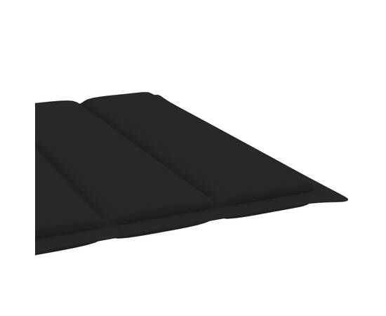 Pernă de șezlong, negru, 200x60x3 cm, material textil, 5 image