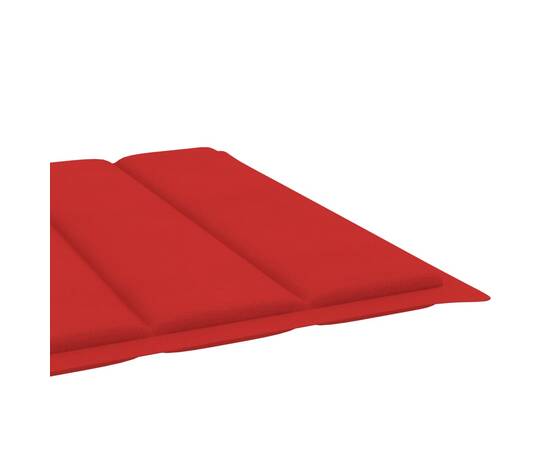 Pernă de șezlong, roșu, 200x60x3 cm, material textil, 5 image