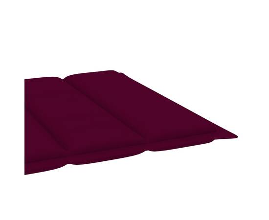 Pernă de șezlong, roșu vin, 200x50x3 cm, material textil, 4 image