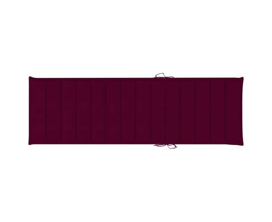 Pernă de șezlong, roșu vin, 200x60x3 cm, material textil, 2 image