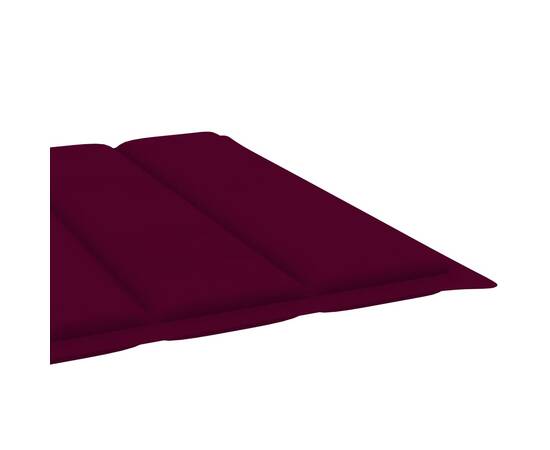 Pernă de șezlong, roșu vin, 200x60x3 cm, material textil, 5 image