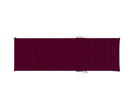 Pernă de șezlong, roșu vin, 200x70x3 cm, material textil, 3 image