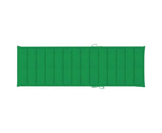 Pernă de șezlong, verde, 200x60x3 cm, material textil, 2 image