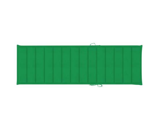 Pernă de șezlong, verde, 200x70x3 cm, material textil, 3 image