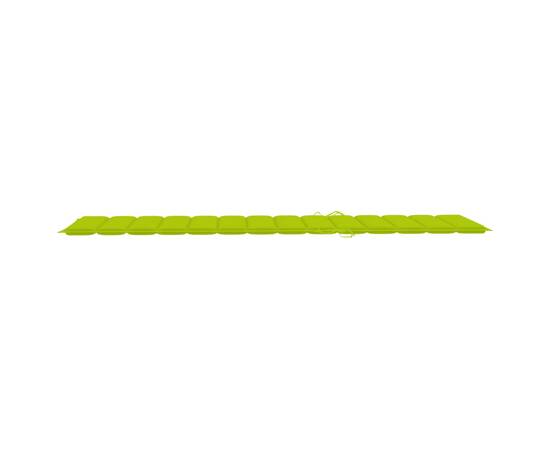 Pernă de șezlong, verde aprins, 200x60x3 cm, material textil, 4 image