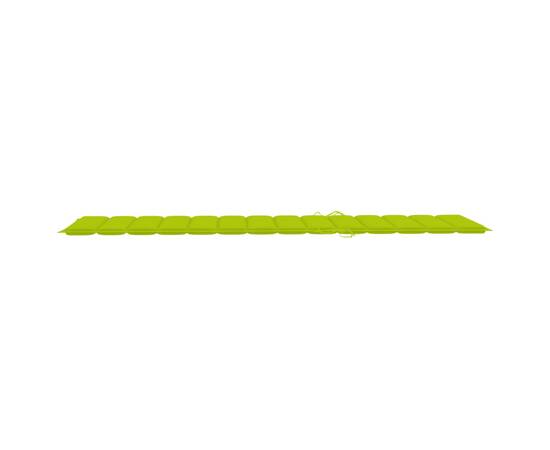 Pernă de șezlong, verde aprins, 200x70x3 cm, material textil, 4 image
