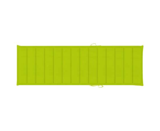 Pernă de șezlong, verde aprins, 200x70x3 cm, material textil, 3 image