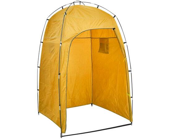 Toaletă portabilă pentru camping, cu cort, 10+10 l, 4 image