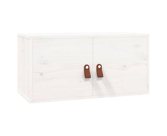 Dulap de perete, alb, 60x30x30 cm, lemn masiv de pin, 2 image