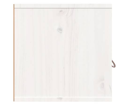 Dulap de perete, alb, 80x30x30 cm, lemn masiv de pin, 4 image