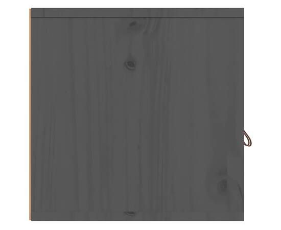 Dulap de perete, gri, 80x30x30 cm, lemn masiv de pin, 8 image