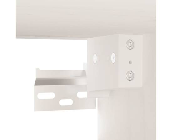 Dulapuri de perete 2 buc. alb, 60x30x30 cm, lemn masiv de pin, 10 image