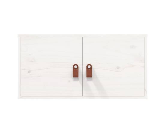 Dulapuri de perete 2 buc. alb, 60x30x30 cm, lemn masiv de pin, 4 image