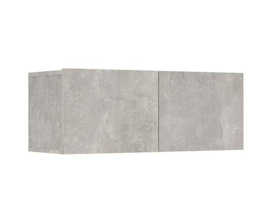 Comode tv, 4 buc., gri beton, 80x30x30 cm, lemn compozit, 7 image