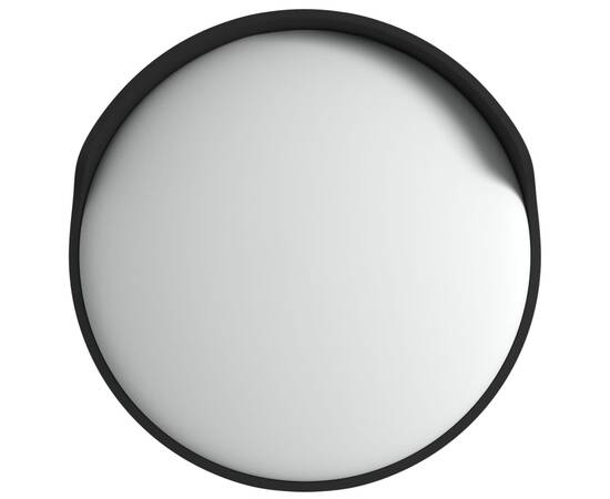 Oglindă de trafic convexă exterior, negru, Ø45 cm, policarbonat, 2 image