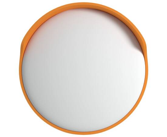 Oglindă trafic convexă exterior, portocaliu Ø30 cm policarbonat, 2 image