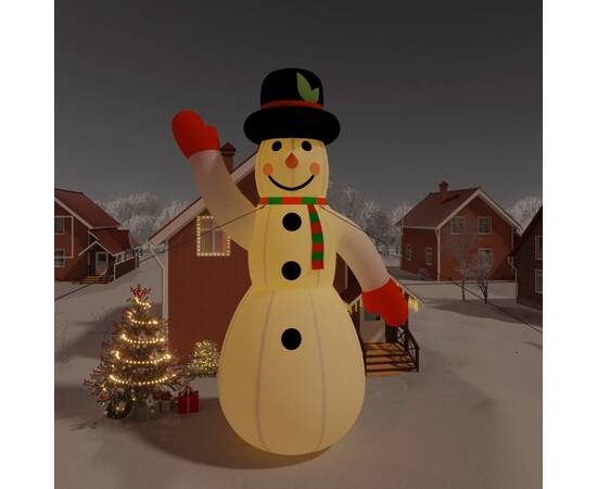 Om de zăpadă gonflabil pentru crăciun, cu led-uri, 1000 cm