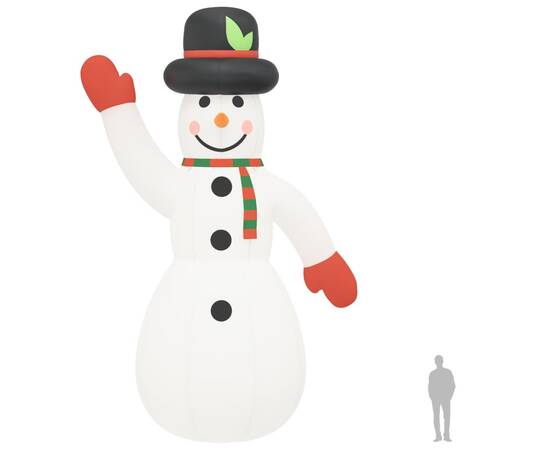 Om de zăpadă gonflabil pentru crăciun, cu led-uri, 1000 cm, 11 image