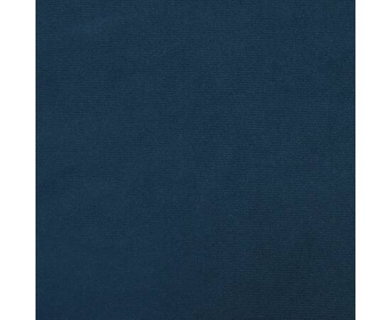 Scaun de birou pivotant, albastru, catifea, 8 image