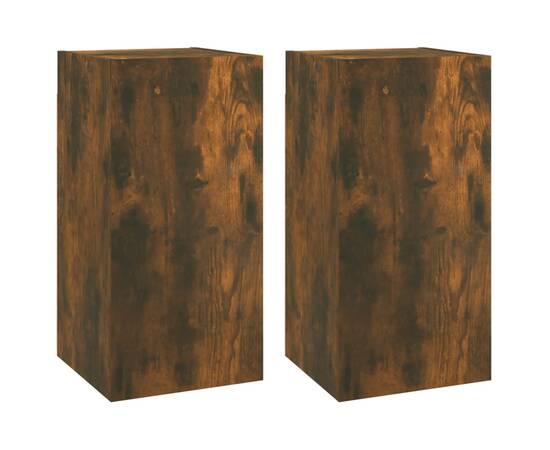 Set dulapuri tv, 4 piese, stejar fumuriu, lemn prelucrat, 7 image